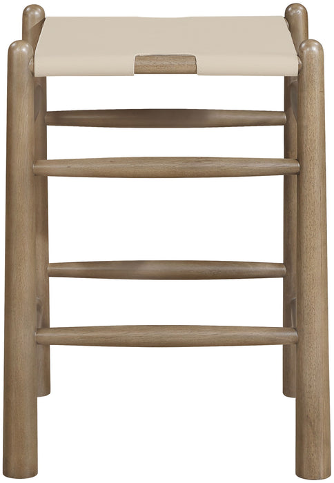 Santos - Backless Counter Stool With Stained Brown Base - Simple Home Plus
