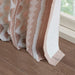 Imani - Printed Window Panel With Stripe And Lining - Blush - Simple Home Plus