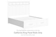 Ashbryn - California King Panel Rails - White / Natural - Simple Home Plus
