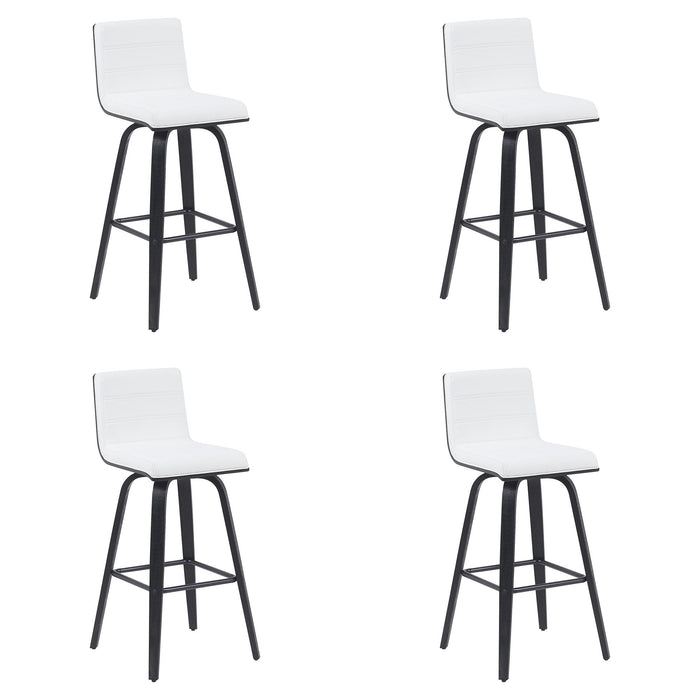Vienna - Modern Swivel Bar Height Stool - Black Brushed Wood Frame - Simple Home Plus