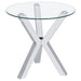 Kenzie - Round Tempered Glass Top Table - Simple Home Plus