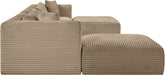 Shaggy - Fabric 7 Piece Modular Sectional With 2 Ottomans - Simple Home Plus