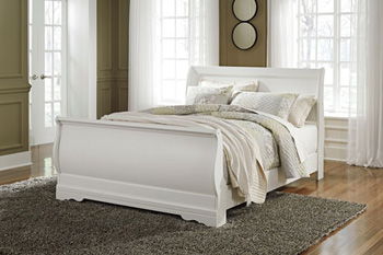 Anarasia - Queen Sleigh Rails - White - Simple Home Plus