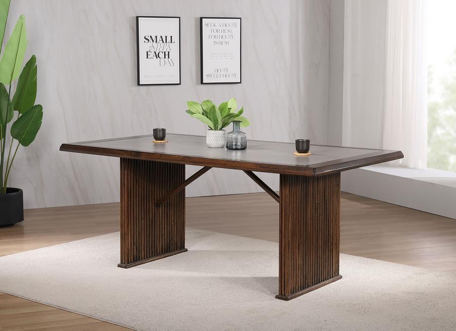 Sherwood - Rectangular Dining Table - Brown - Simple Home Plus