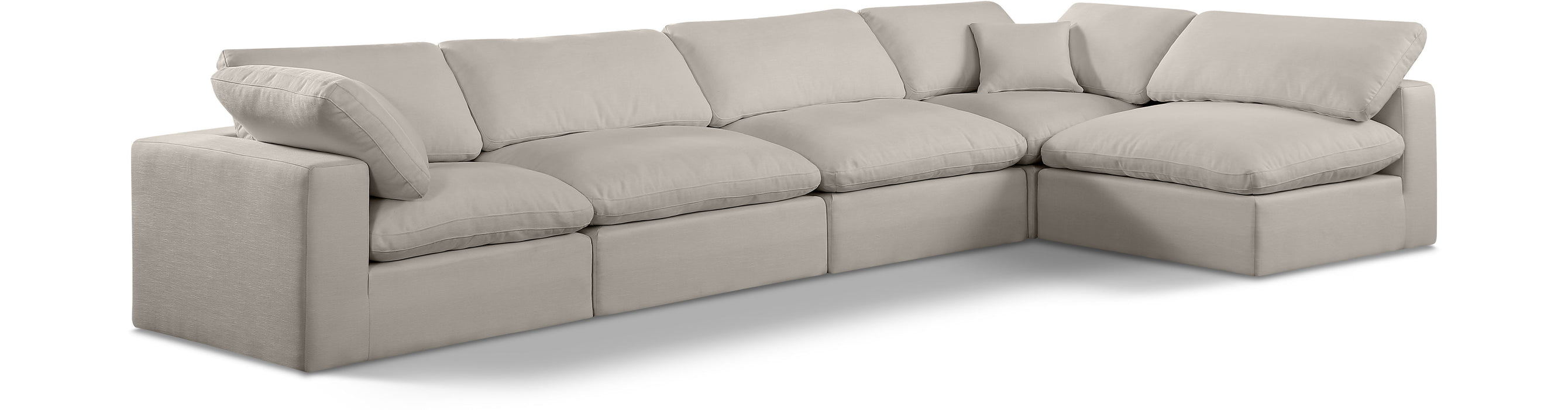 Comfy - 5 Piece Linen Modular Sectional - Simple Home Plus