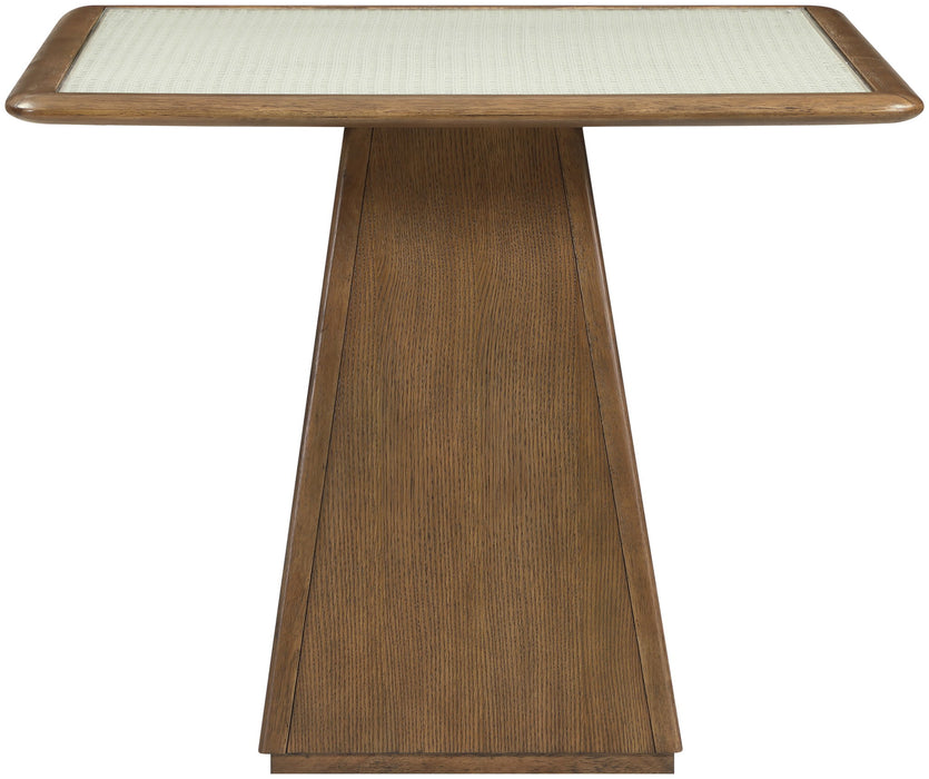 Atrium - Glass Top And Wood Base Dining Table - Simple Home Plus