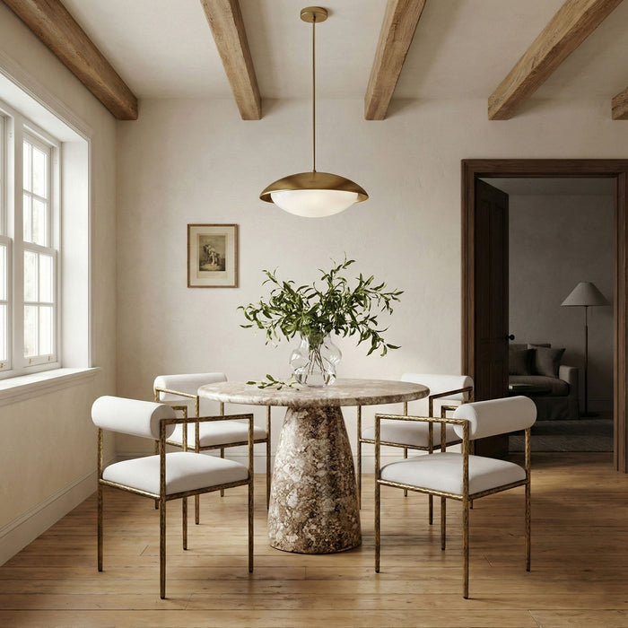 Axis - Linen Textured Cream Fabric Upholstered Dining Chair (Set of 2) - Simple Home Plus