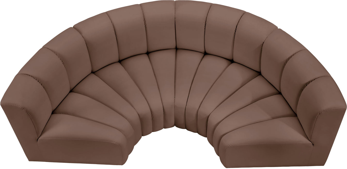 Arc - Faux Leather 4 Piece U-Shaped Modular Sofa