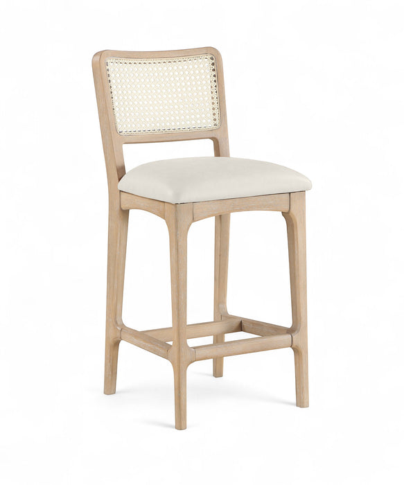 Atrium - Counter Stool With Brushed Natural Base (Set of 2) - Simple Home Plus