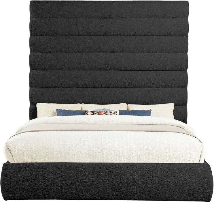 Adam - Boucle Fabric Bed With 89" Headboard - Simple Home Plus