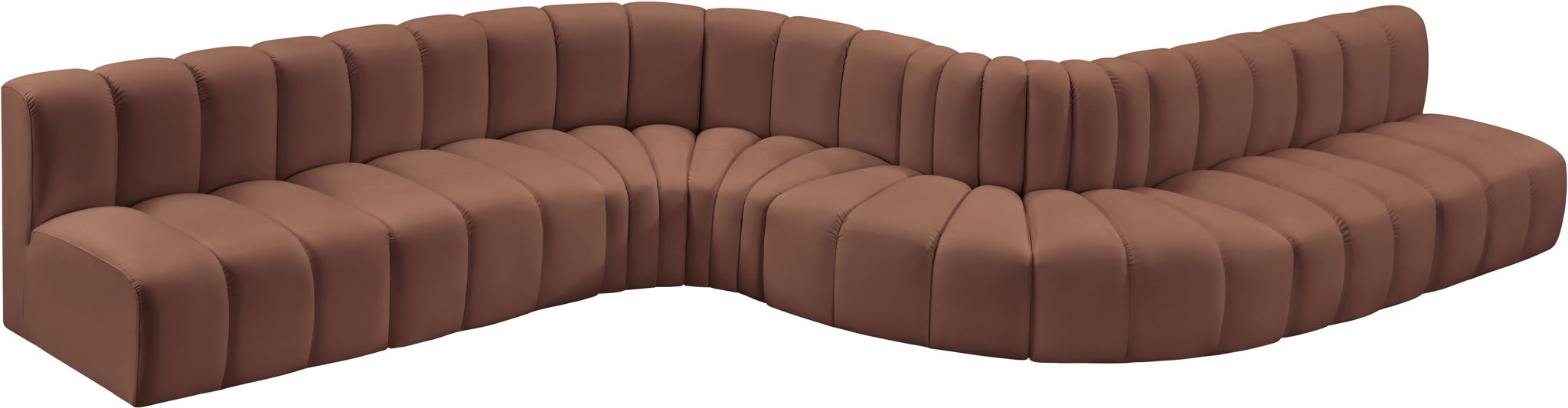 Arc - Faux Leather 8 Piece Curved Modular Sofa - Simple Home Plus