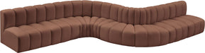 Arc - Faux Leather 8 Piece Curved Modular Sofa - Simple Home Plus