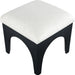Lawson - Chenille Fabric Ottoman - Black Base - Simple Home Plus