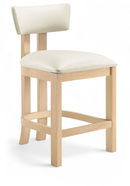 Lavrin - Vegan Leather Counter Stool (Set of 2) - Natural Base - Simple Home Plus