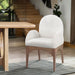 Waldorf - Boucle Dining Arm Chair With Natural Legs - Simple Home Plus