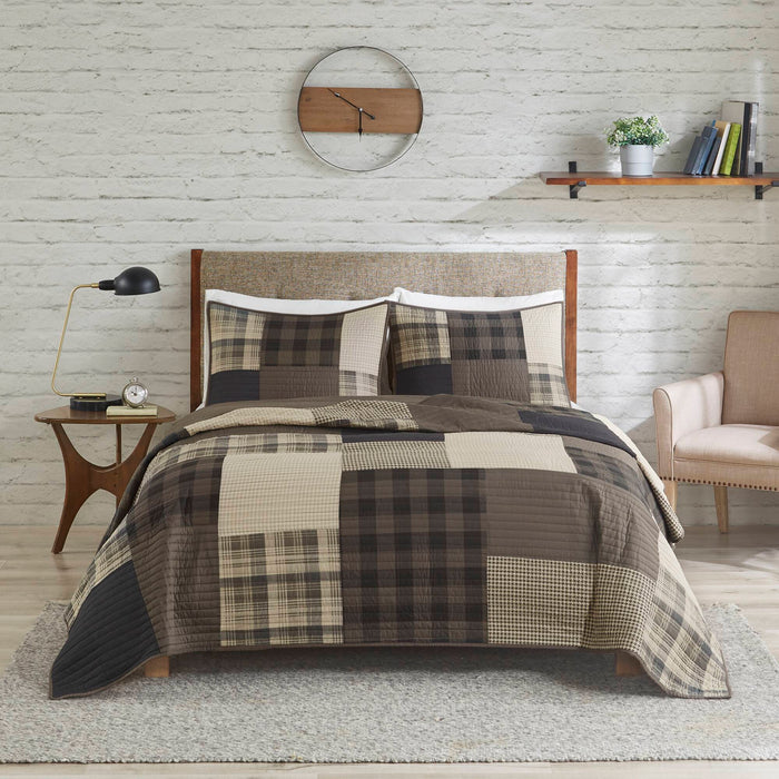 Winter Hills - King Oversized Quilt Set - Tan - Simple Home Plus