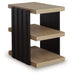 Rylandyn - Rectangular End Table - Black / Light Brown - Simple Home Plus