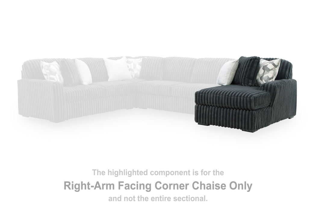 Midnight-Madness - RAF Corner Chaise - Gunmetal - Simple Home Plus