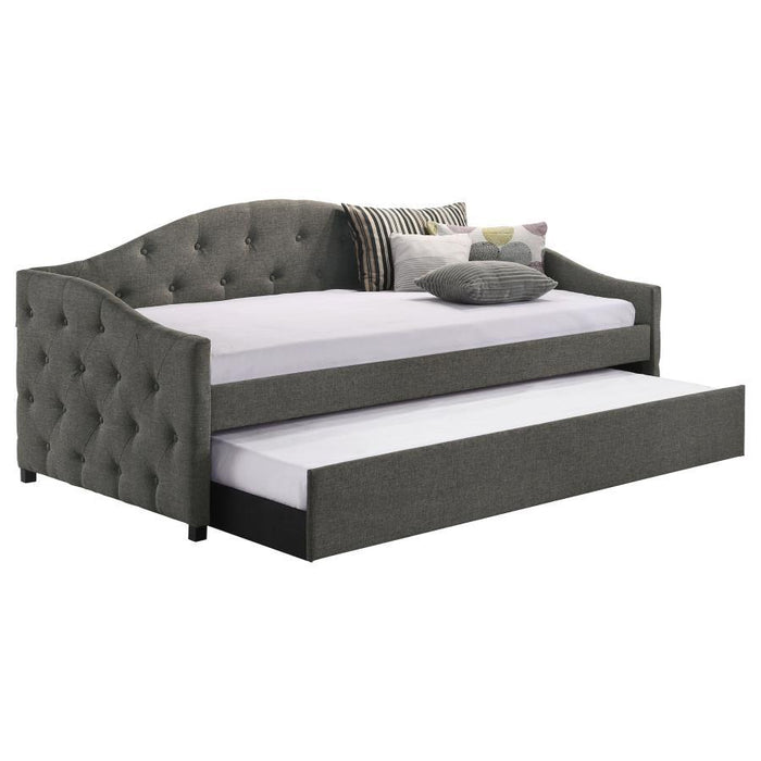 Sadie - Upholstered Daybed With Trundle - Simple Home Plus