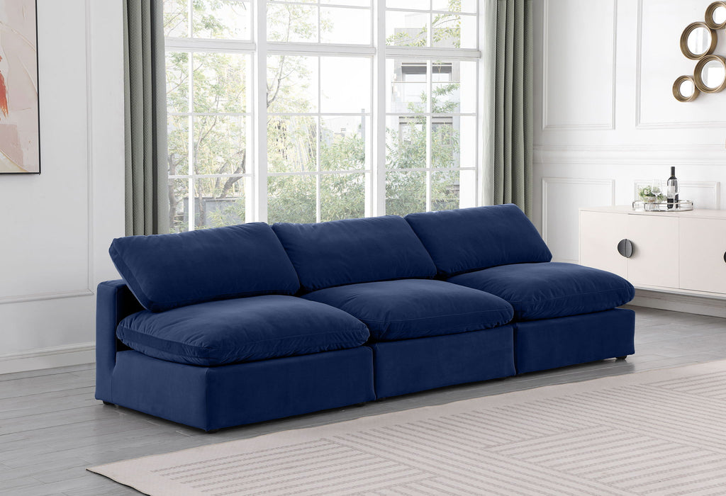 Comfy - Velvet Modular Armless Sofa 3 Seats - Simple Home Plus