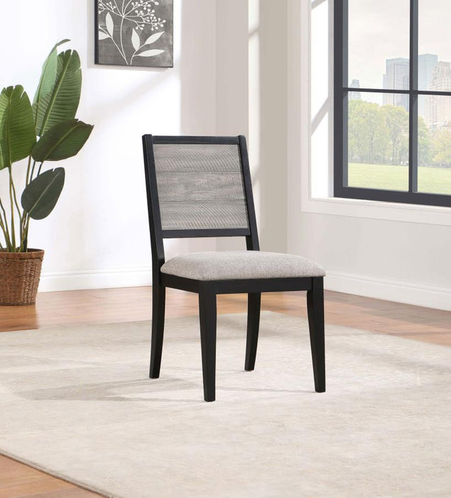 Elodie - Wood Dining Side Chair (Set of 2) - Gray And Black - Simple Home Plus