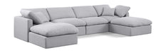 Indulge - Linen 6 Piece Modular Double Chaise Sectional - Simple Home Plus