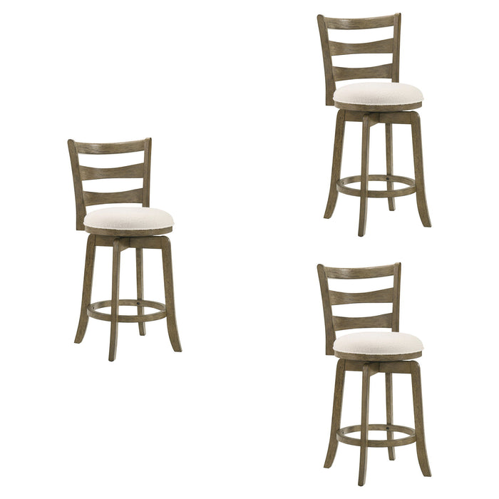 Melindra - Modern Farmhouse Swivel Wood Counter Height Kitchen Bar Stool - Simple Home Plus
