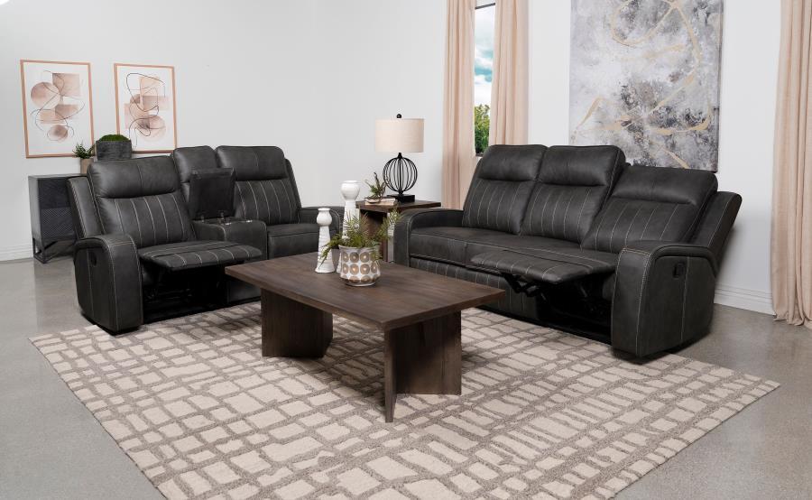 Raelynn - Upholstered Reclining Sofa Set - Simple Home Plus