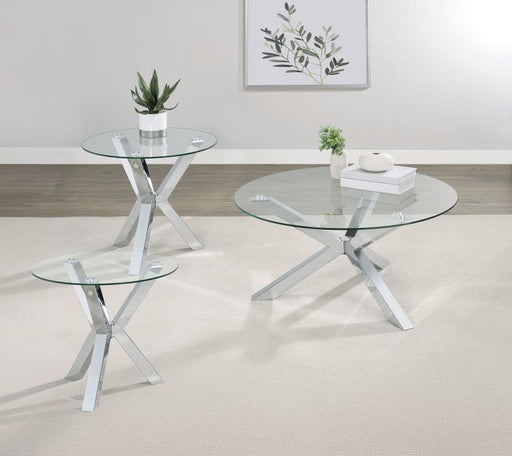 Kenzie - Round Coffee Table Set - Simple Home Plus