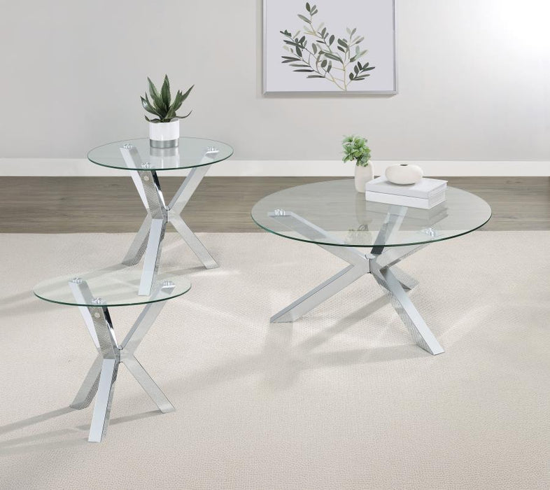 Kenzie - Round Coffee Table Set - Simple Home Plus