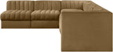 Rummi - Velvet Performance Fabric Upholstered 6 Piece Modular Sectional - Simple Home Plus