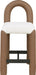 Amari - Vegan Leather and Boucle Fabric Stool - Simple Home Plus