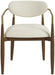 Riccio - Fabric Dining Arm Chair (Set of 2) - Walnut Frame - Simple Home Plus