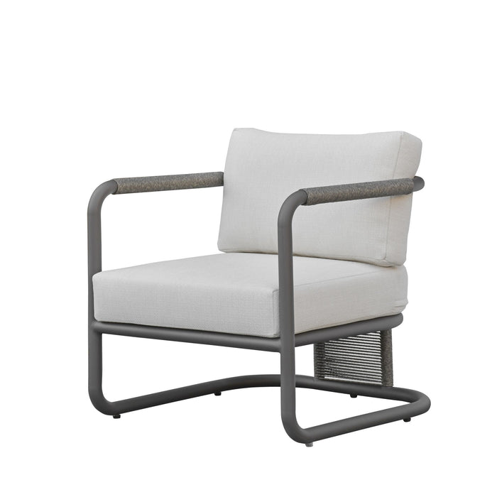 Dorado - Outdoor Club Chair - Off-White / Gray - Simple Home Plus