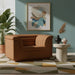 Cascade - Velvet Chair - Saddle - Simple Home Plus
