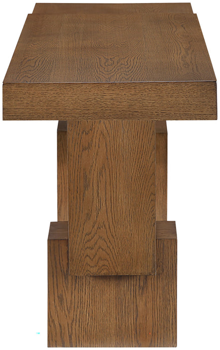 Anzio - Oak Veneer And Solid Wood Console Table - Simple Home Plus