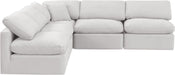 Indulge - Velvet 5 Piece Modular Corner Armless Sectional - Simple Home Plus
