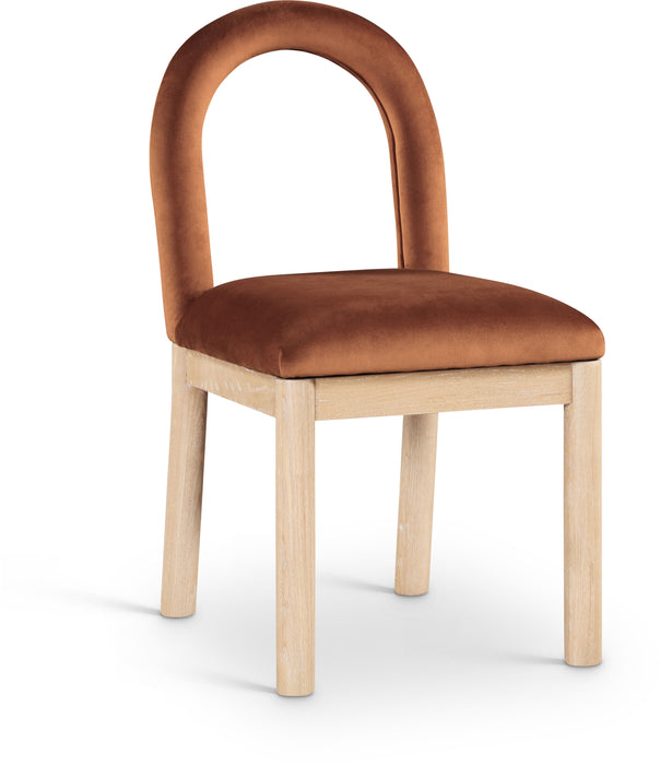 Conrad - Velvet Dining Chair With Natural Legs - Simple Home Plus