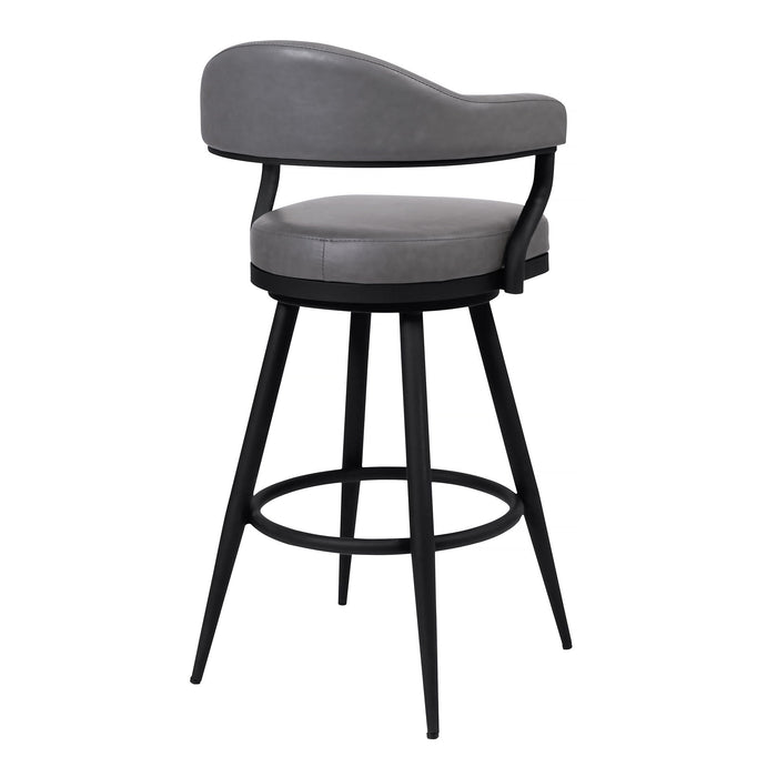 Justin - Swivel Vintage Bar Stool With Metal Legs - Simple Home Plus