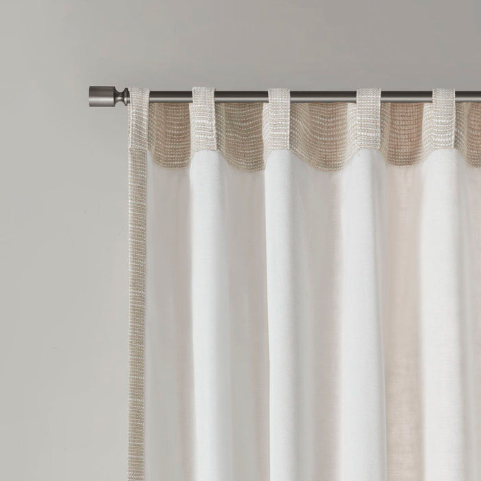 Beals - Rod Pocket And Back Tab Panel - Natural - Simple Home Plus