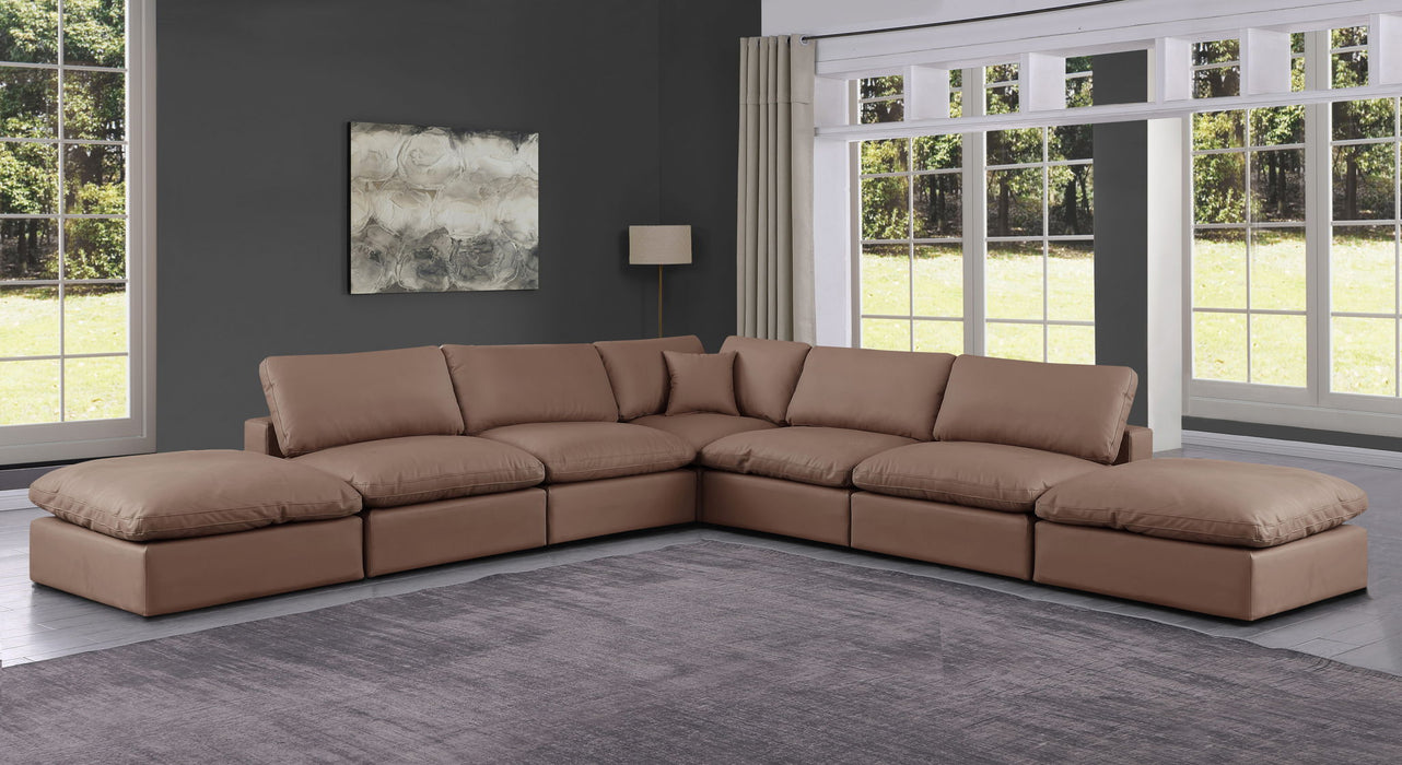 Comfy - 7 Piece Faux Leather Modular Corner Sectional - Simple Home Plus