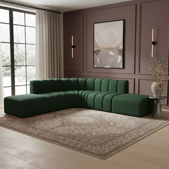 Arc - Boucle Fabric 6 Piece Corner Modular Sofa - Simple Home Plus