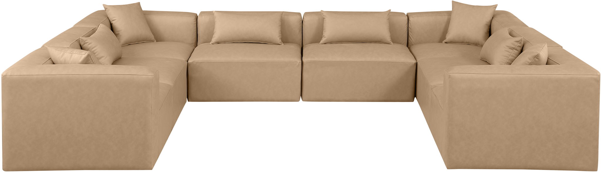 Cube - 8 Piece Modular Sectional - Tan - Simple Home Plus