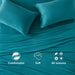 Cotton Blend Jersey Knit - Queen All Season Sheet Set - Teal - Simple Home Plus