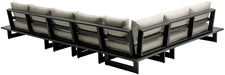 Maldives - 5 Piece Water Resistant Outdoor Patio Modular Sectional With Gray Base - Simple Home Plus