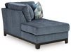 Maxon Place - Laf Corner Chaise - Navy - Simple Home Plus