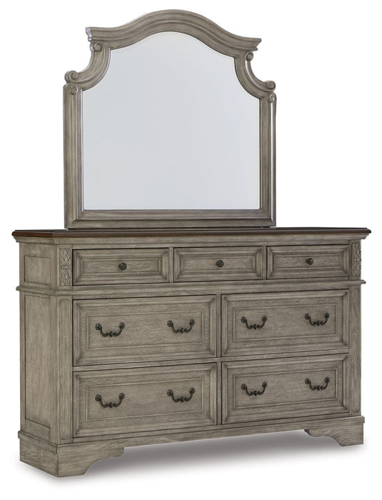 Lodenbay - Antique Gray - Dresser, Mirror - Simple Home Plus
