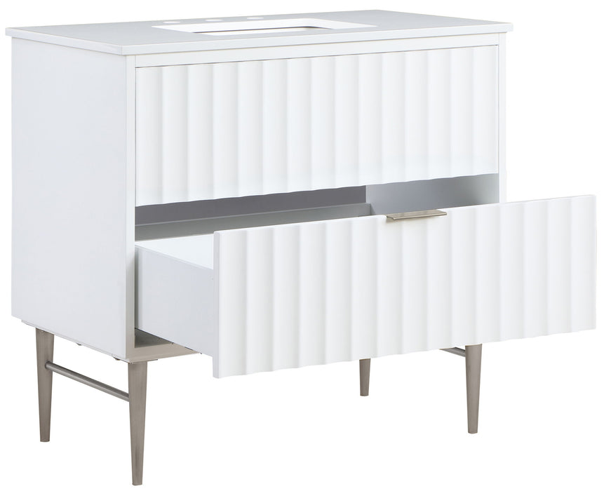 Modernist - Bathroom Vanity With Chrome Legs - Simple Home Plus