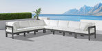 Nizuc - Outdoor Patio 8 Piece Modular Sectional With Gray Frame - Simple Home Plus