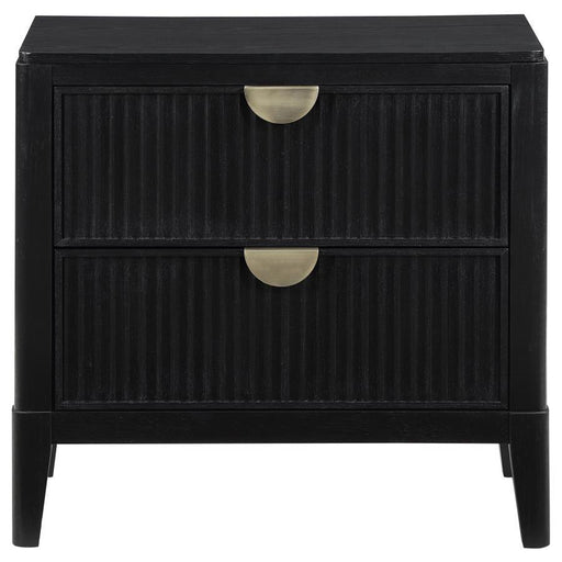 Brookmead - 2-Drawer Nightstand - Black - Simple Home Plus